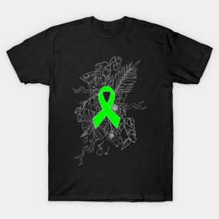 Mental health awareness green ribbon white T-Shirt